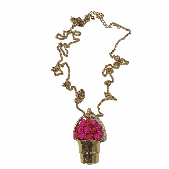 Kate Spade Paint The Town Rose Bucket Necklace
